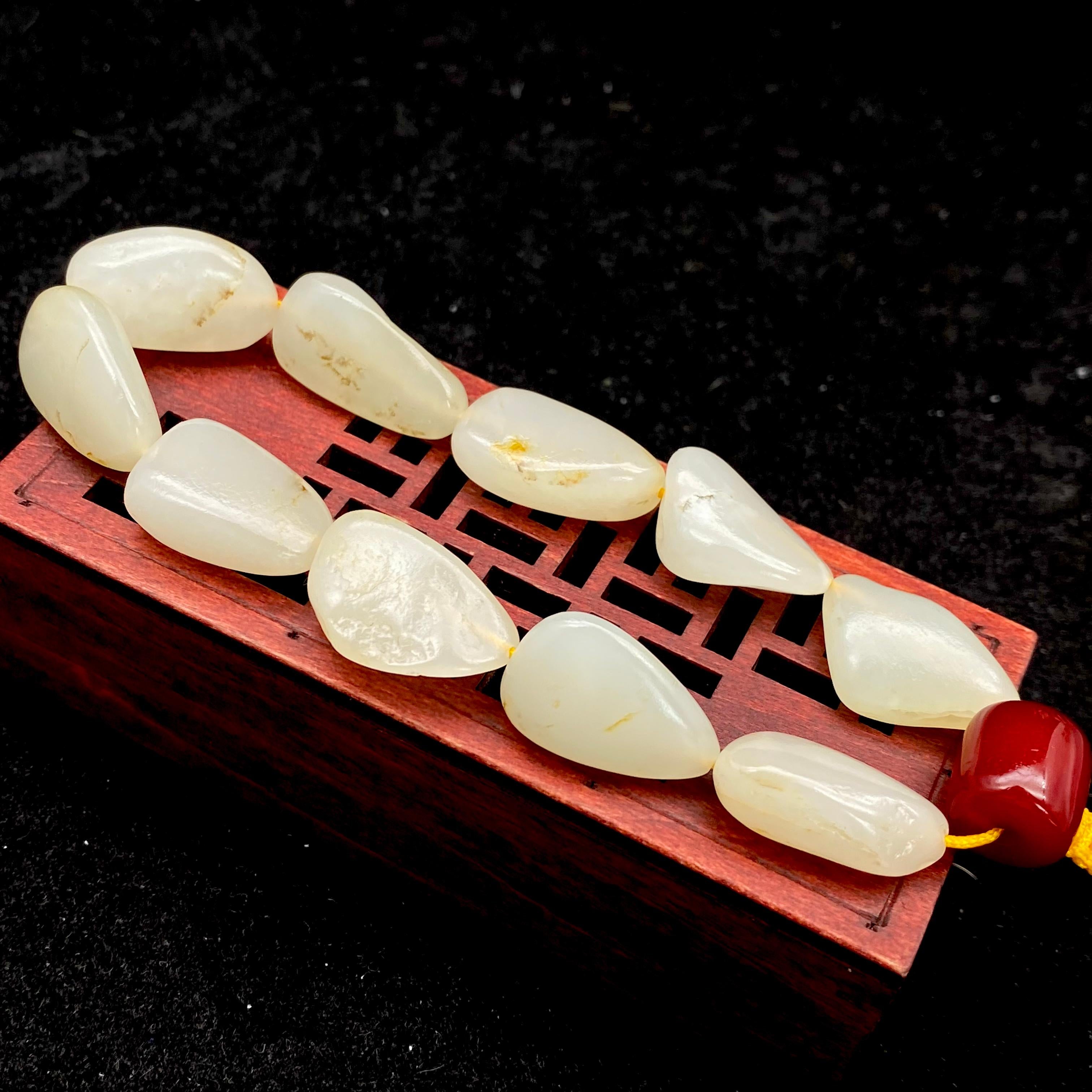 和田玉-白玉【精品手串】（39.2g）