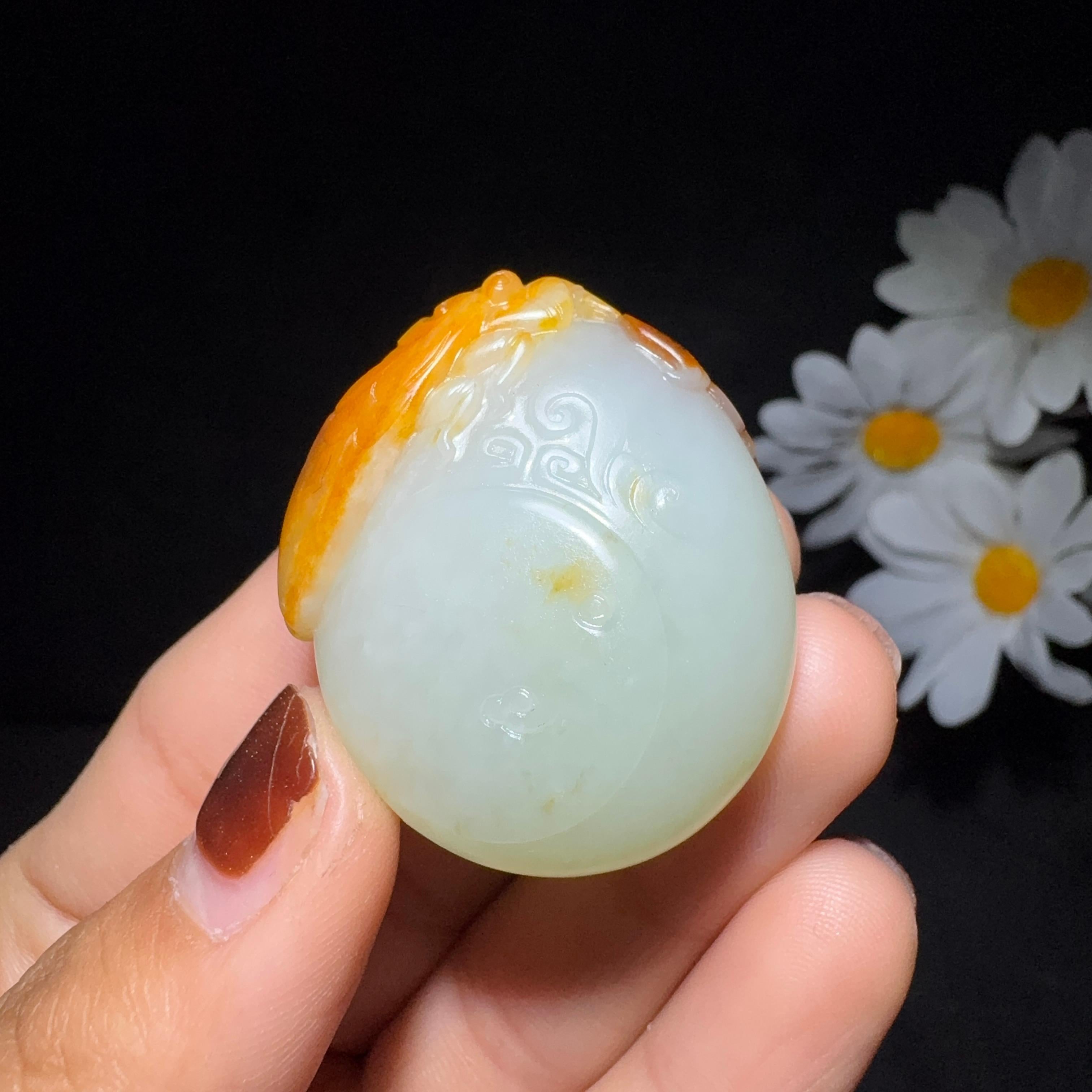 和田玉籽料挂件一鸣惊人（28.3g）