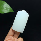 收藏级和田山料羊脂白玉无事牌挂件（54.5g）