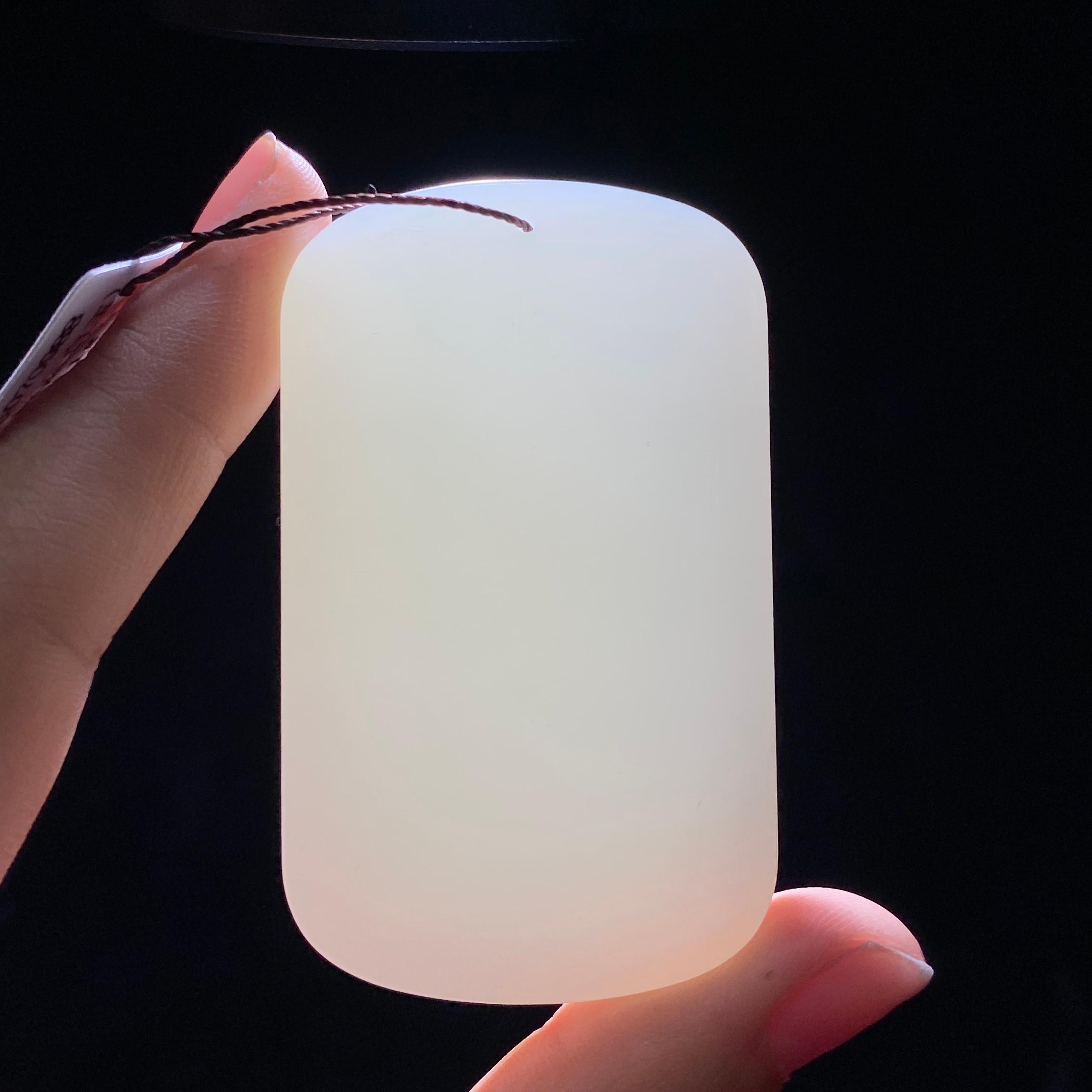 和田玉白玉平安无事牌（49.1g）