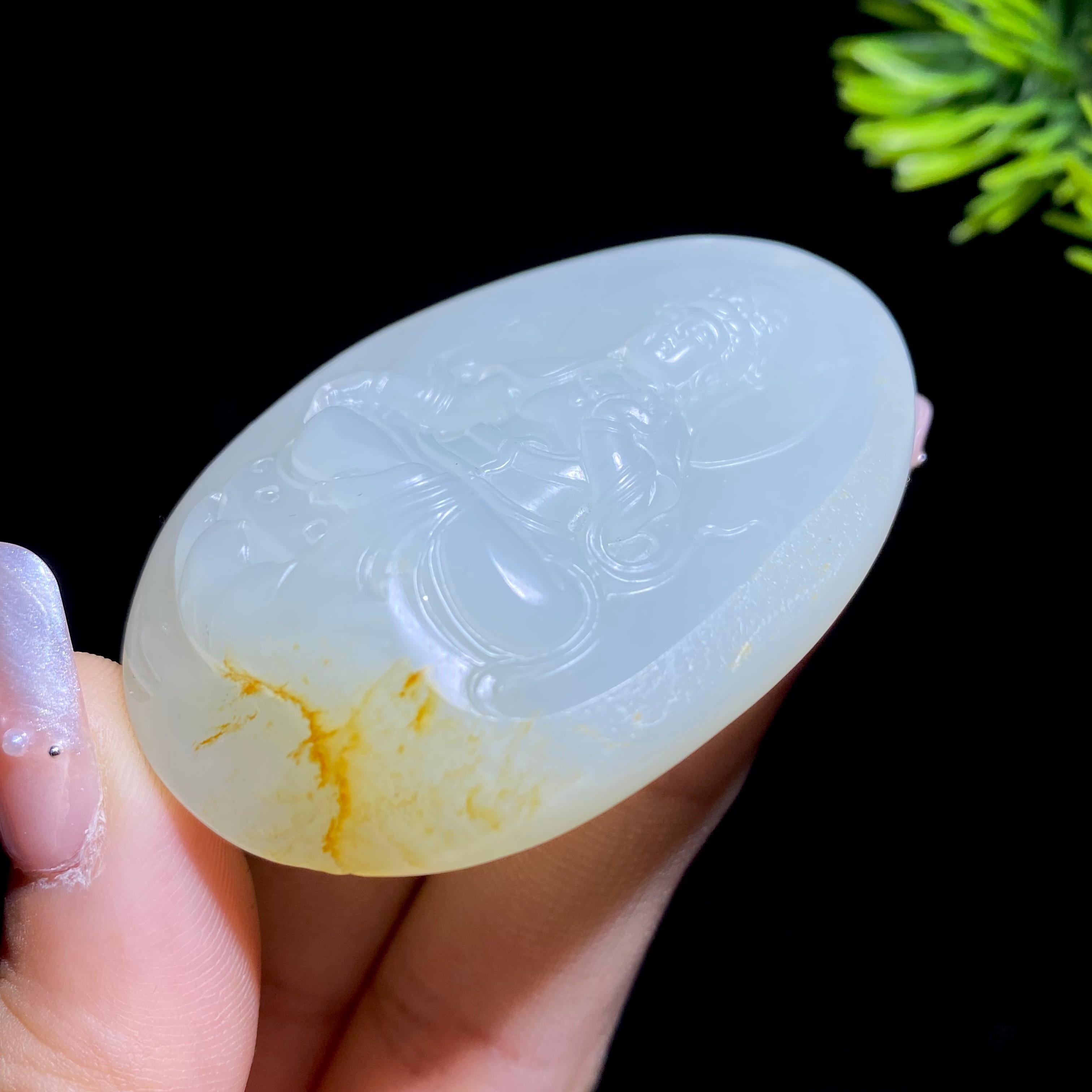 和田玉籽料观音（46.8g）
