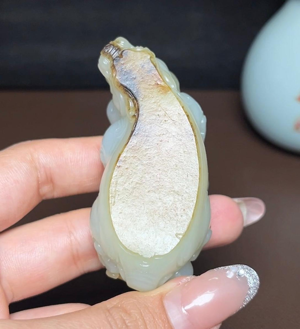 新疆和田玉籽料貔貅手把件（88.2g）