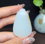 新疆和田玉且末糖白羊脂玉平安无事牌（27.5g）