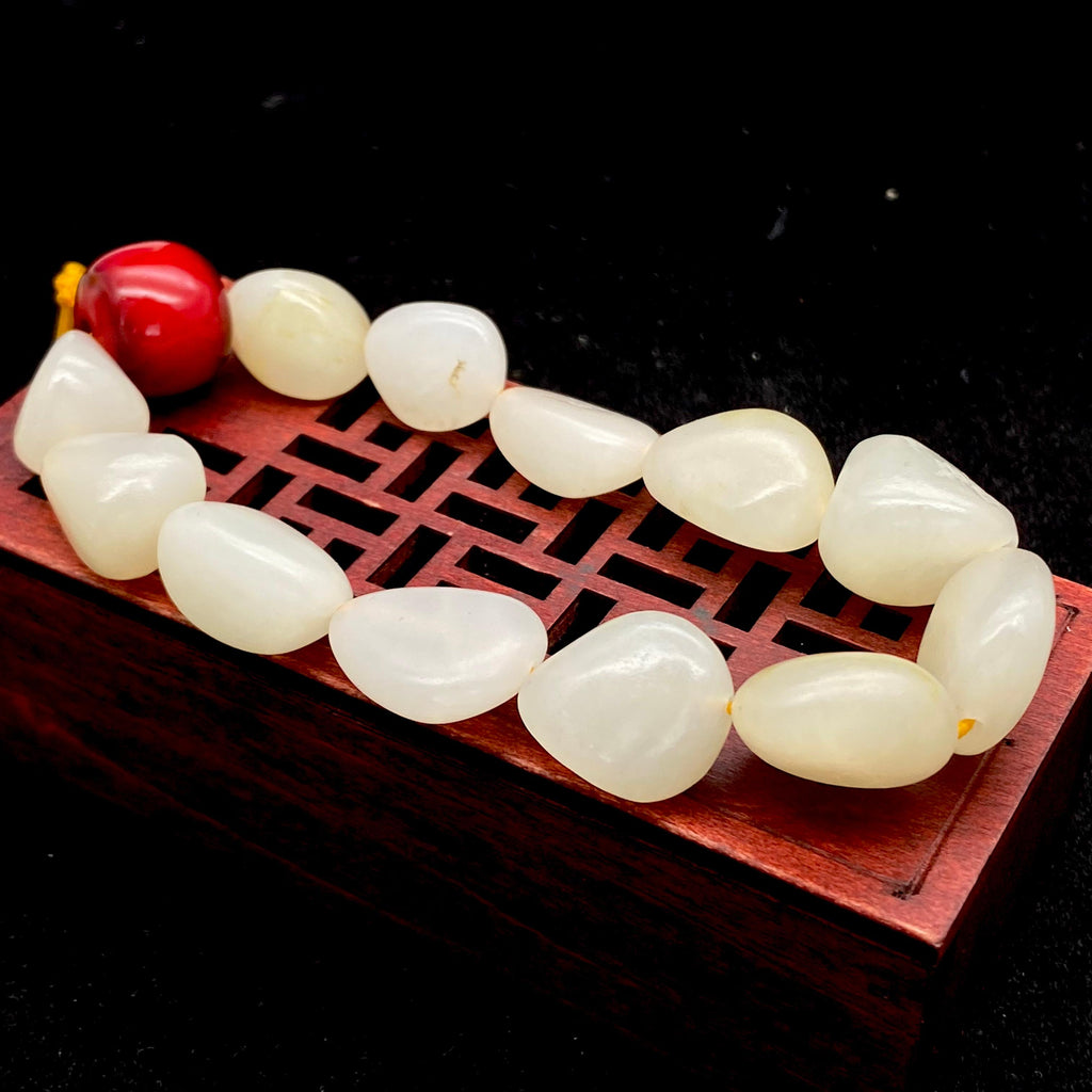 和田玉-白玉【精品手串】（42.4g）