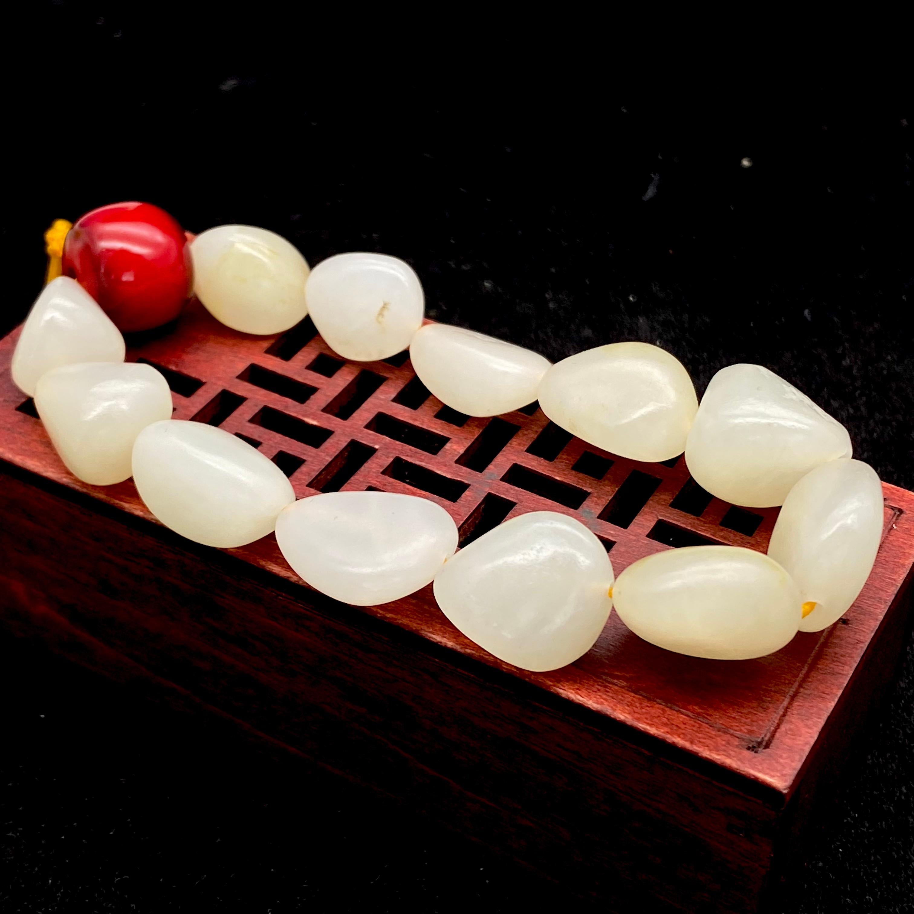 和田玉-白玉【精品手串】（42.4g）