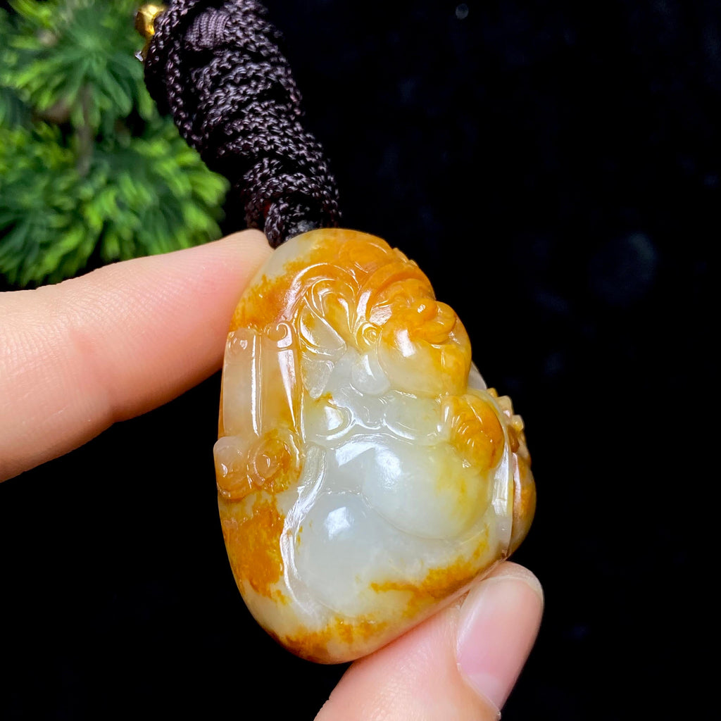 和田玉籽料财神（46.3g）