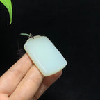 和田山料糖白玉无事牌挂件（31.1g）