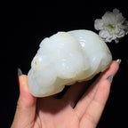 和田玉籽料手把件太平有象（528.0g）