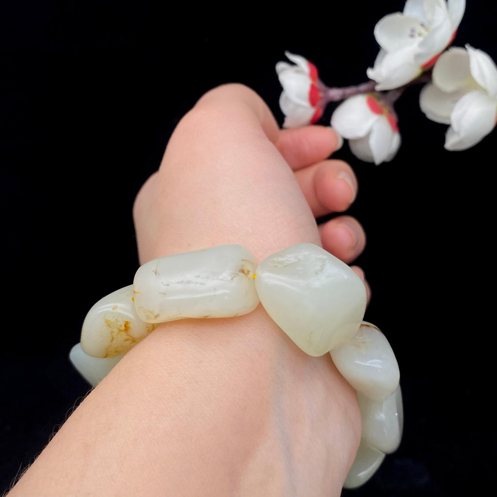 和田玉洒金皮【精品手串】（67.2g）