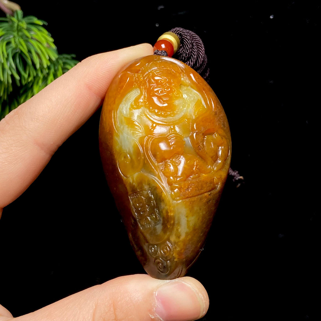 和田玉籽料财神（103.0g）