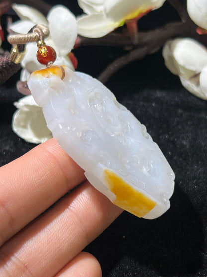 和田籽料龙凤呈祥（34.9g）