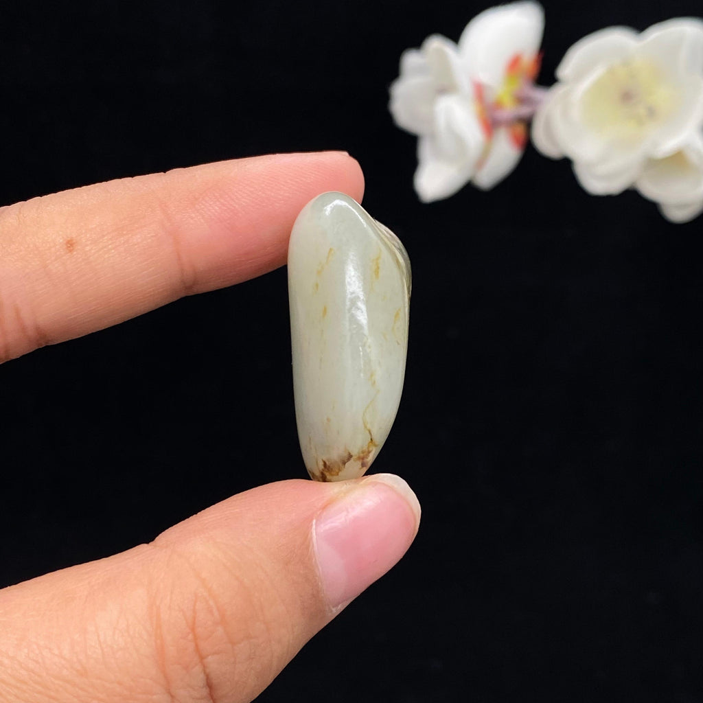 和田玉洒金皮青花底籽料挂件（17.2g）