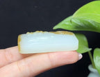 新疆和田玉且末糖羊脂玉观音悟道（35.5g）