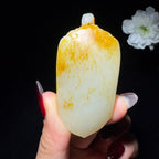 和田玉籽料平安无事牌（64.8g）