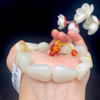 和田玉洒金皮籽料【精品手串】（33.2g）