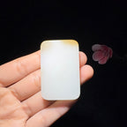 和田玉糖白平安无事牌（37.2g）