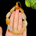 和田玉洒金皮白肉籽料手串（54.7g）