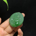 碧玉粉绿仿古龙挂件（42.1g）