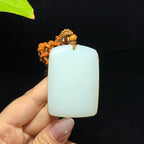 和田山料糖白玉无事牌挂件（60.0g）