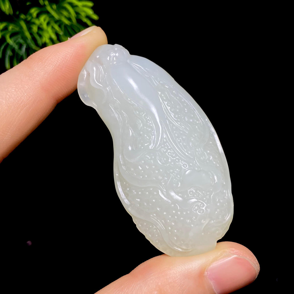 和田玉籽料白菜挂件（38.8g）