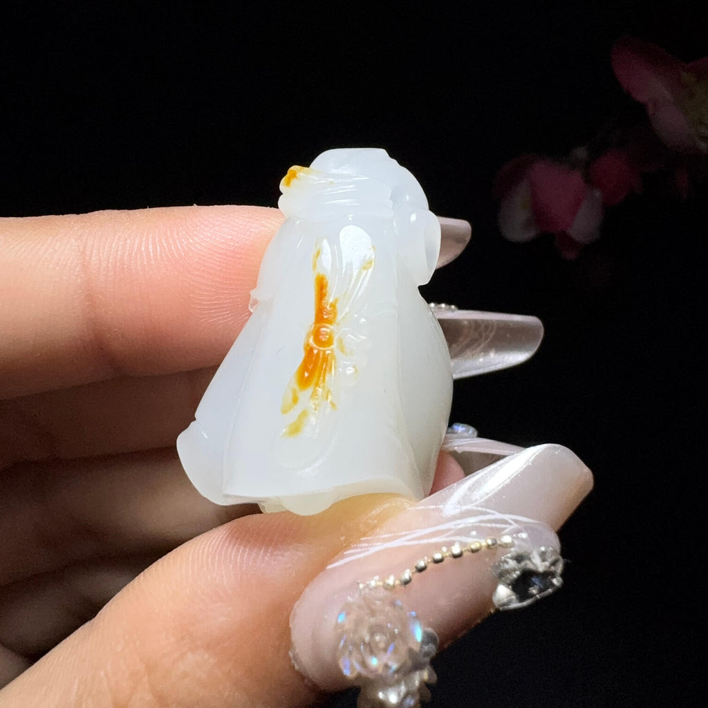 和田玉籽料挂件莲蓬（16.1g）