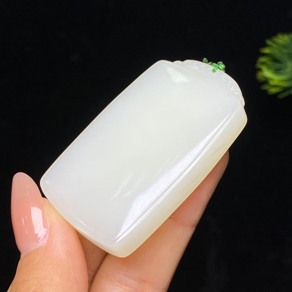 和田玉白玉无事牌（42.8g）