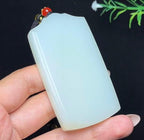 和田白玉平安无事牌（91.2g）