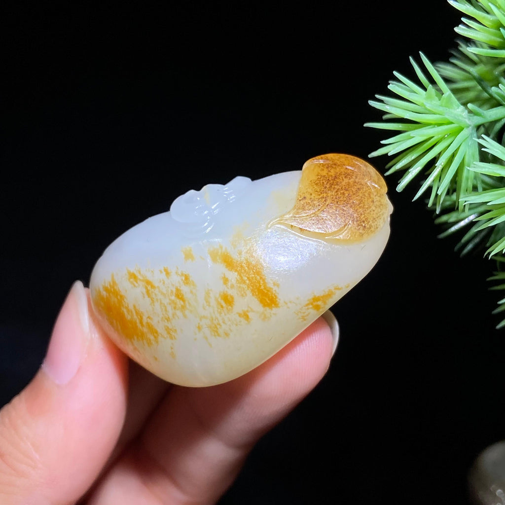 和田玉籽料一叶封侯（32.9g）
