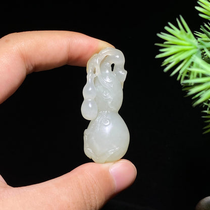 和田玉籽料葫芦挂件（14.7g）