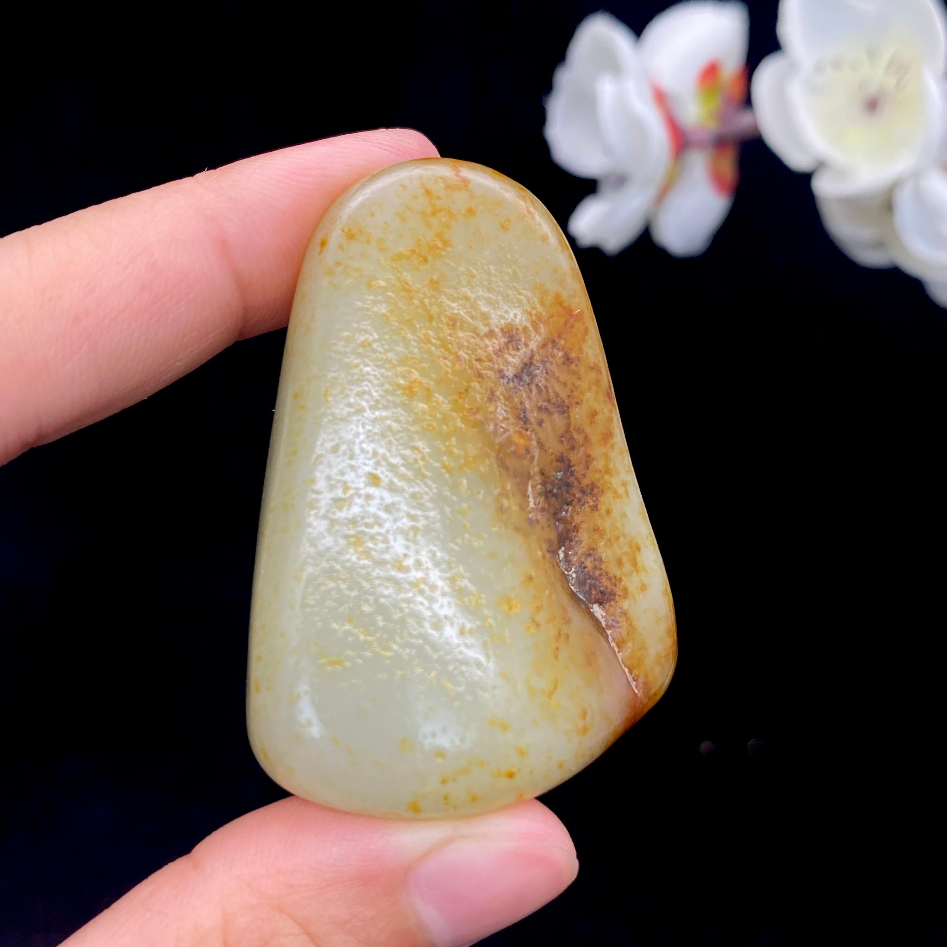 和田玉洒金皮籽料挂件（46.6g）