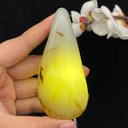 和田玉洒金皮籽料手把件（111g）