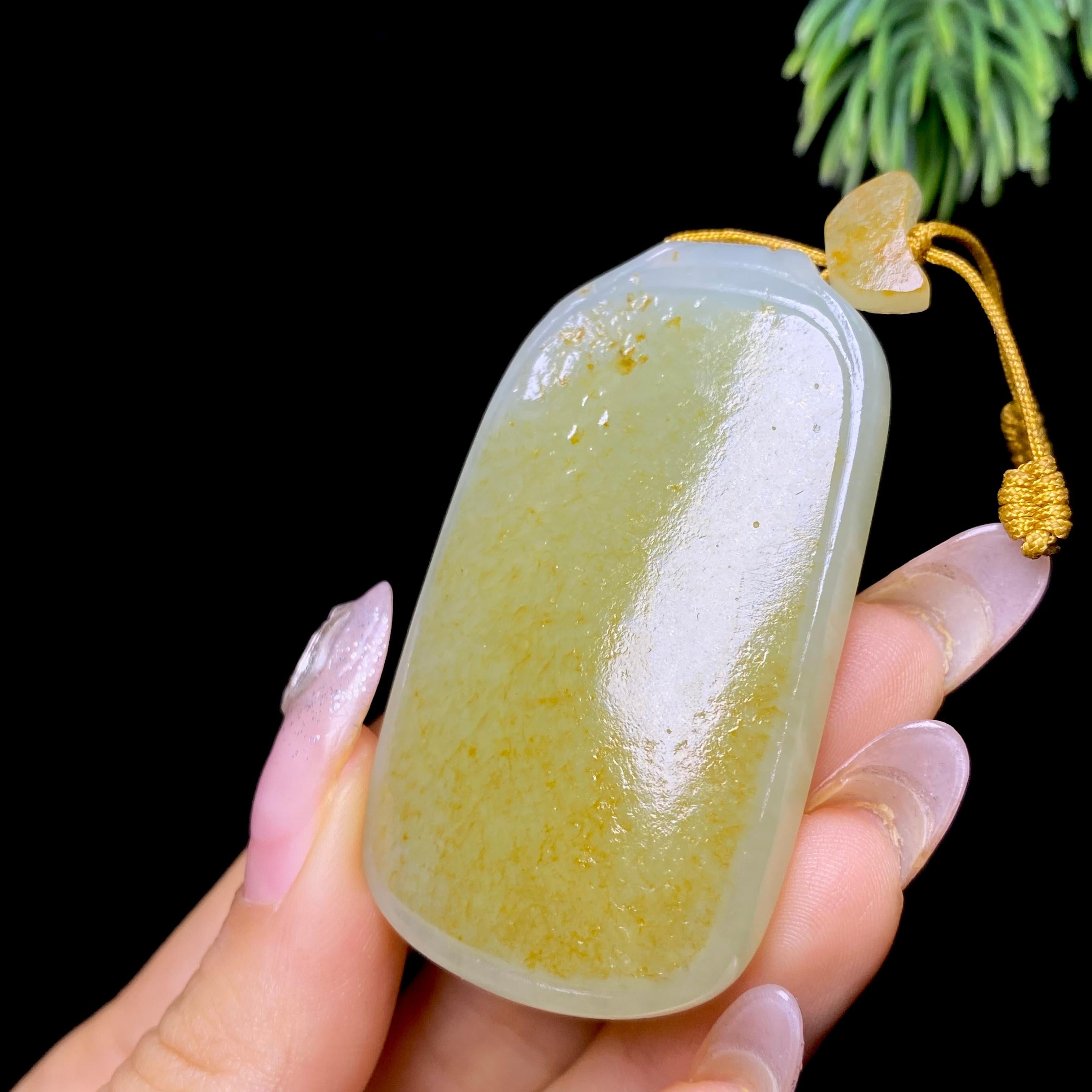 和田玉籽料无事牌（41.6g）