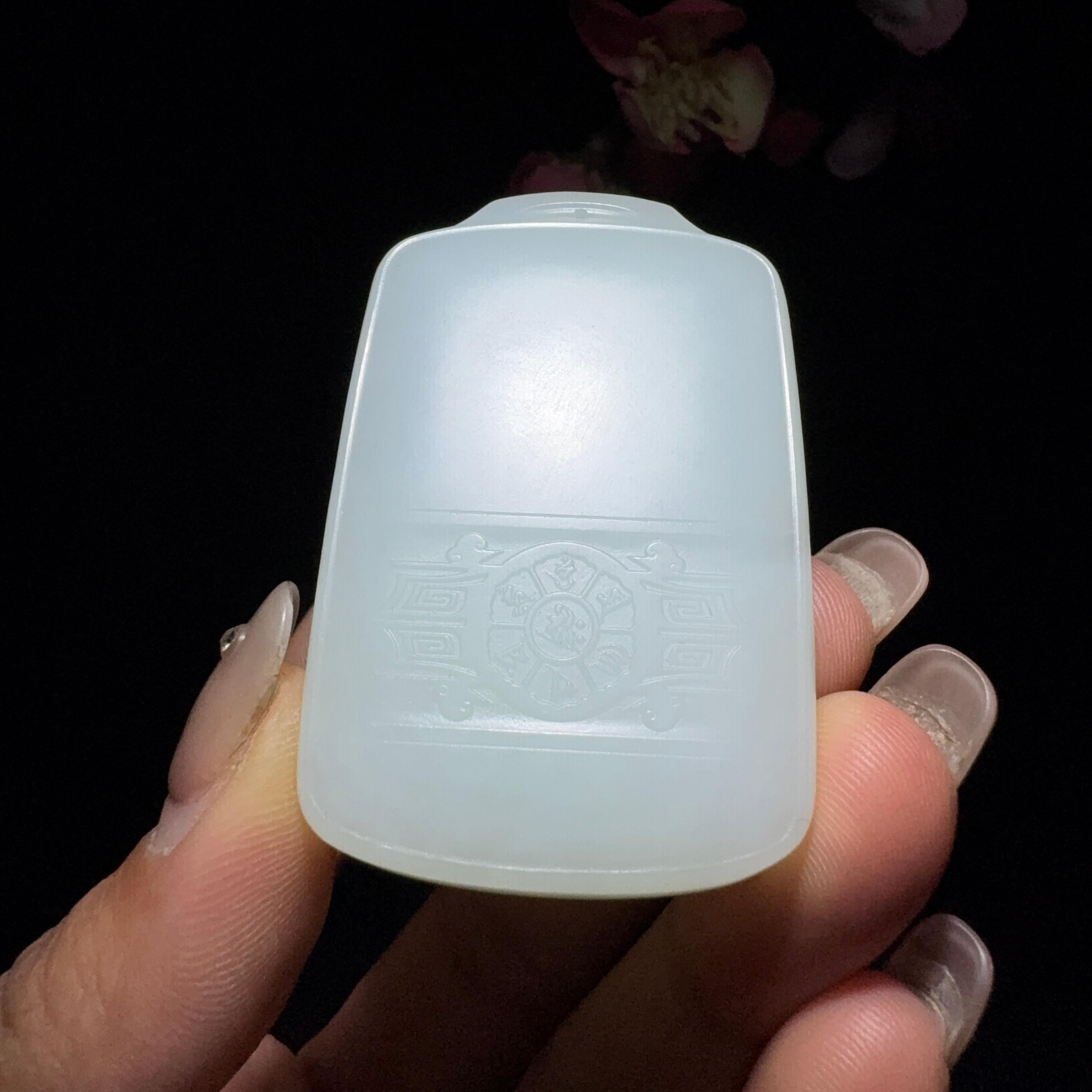和田玉白玉莲花观音（56.2g）
