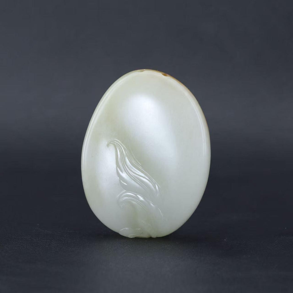 和田玉籽料红皮玉牛挂件（36.7g）