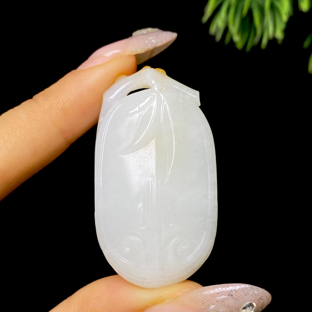 和田玉籽料节节高升无事牌（16.9g）