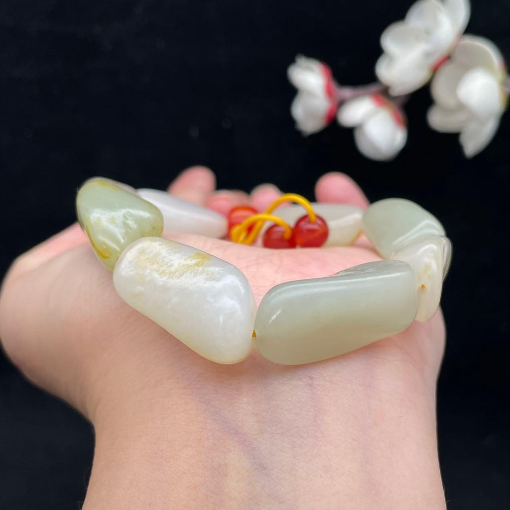 和田玉黄皮籽料【精品手串】（47.3g）