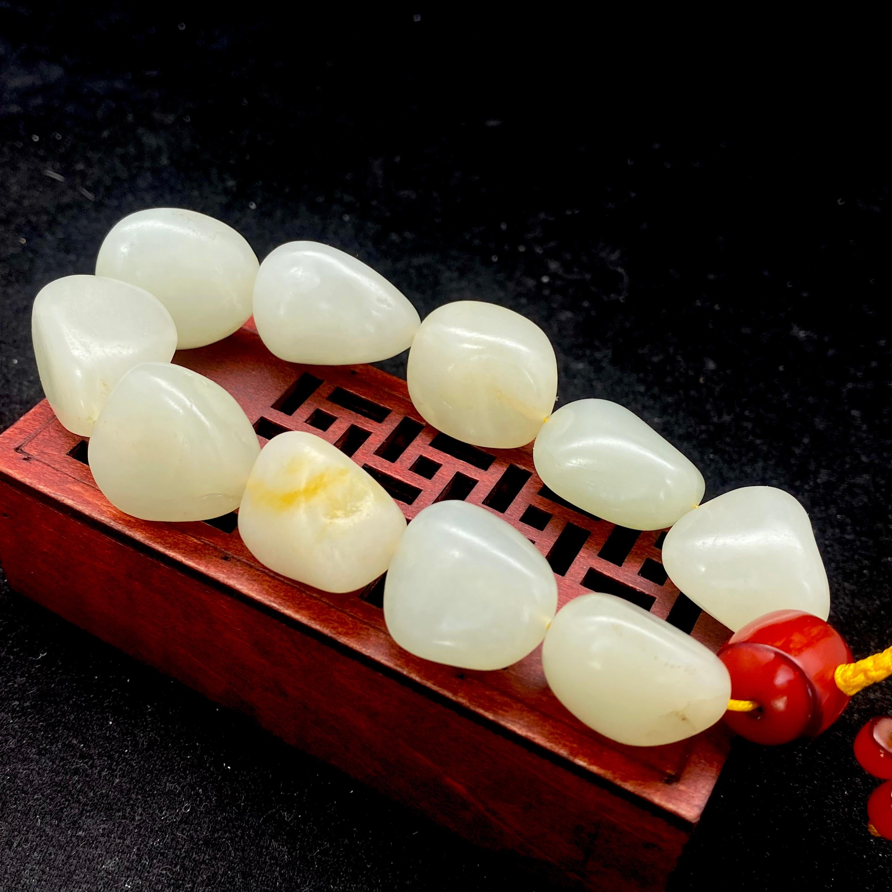 和田玉-白玉【精品手串】（85.2g）