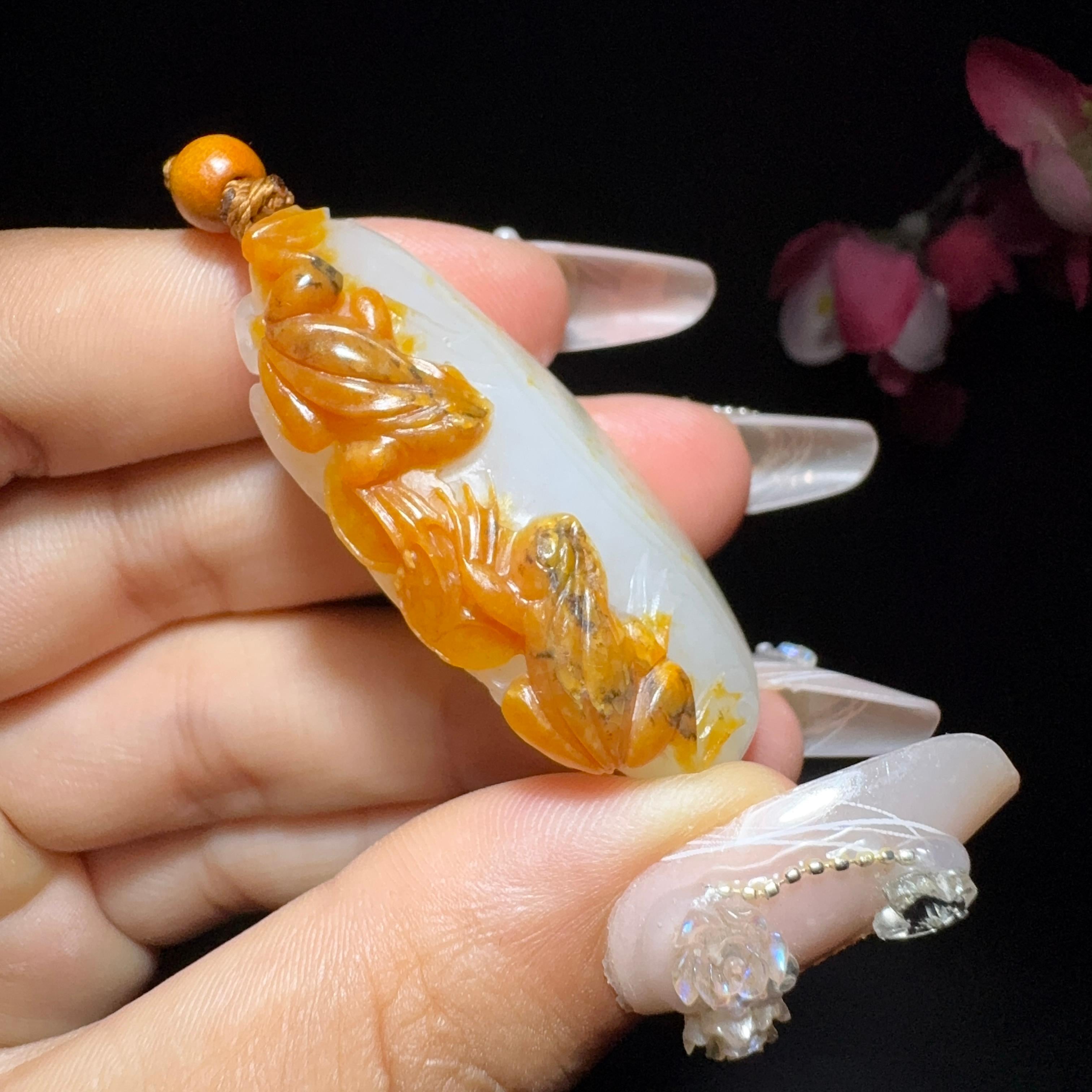 和田玉籽料挂件金蟾（30.3g）