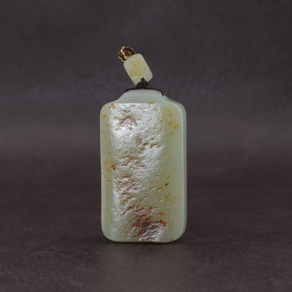 和田玉洒金皮无事牌（59.4g）
