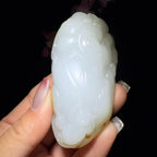 和田玉籽料手把件太平有象（161.7g）