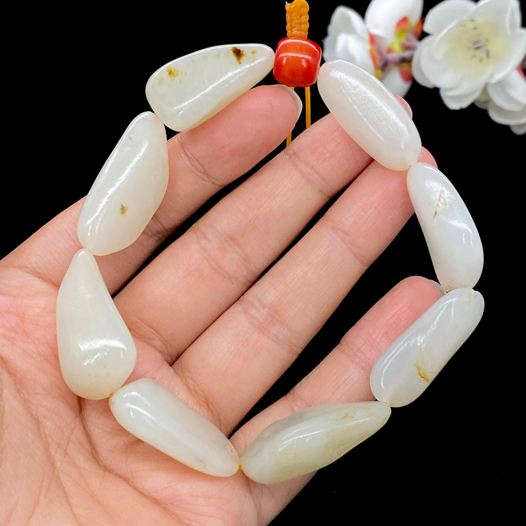 和田玉白玉籽料【精品手串】（56.3g）