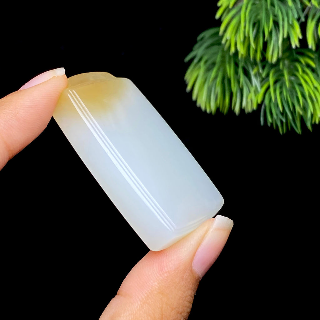 和田玉糖白无事牌（35.2g）