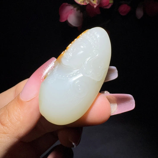 和田玉籽料挂件一念之间挂件（30.3g）