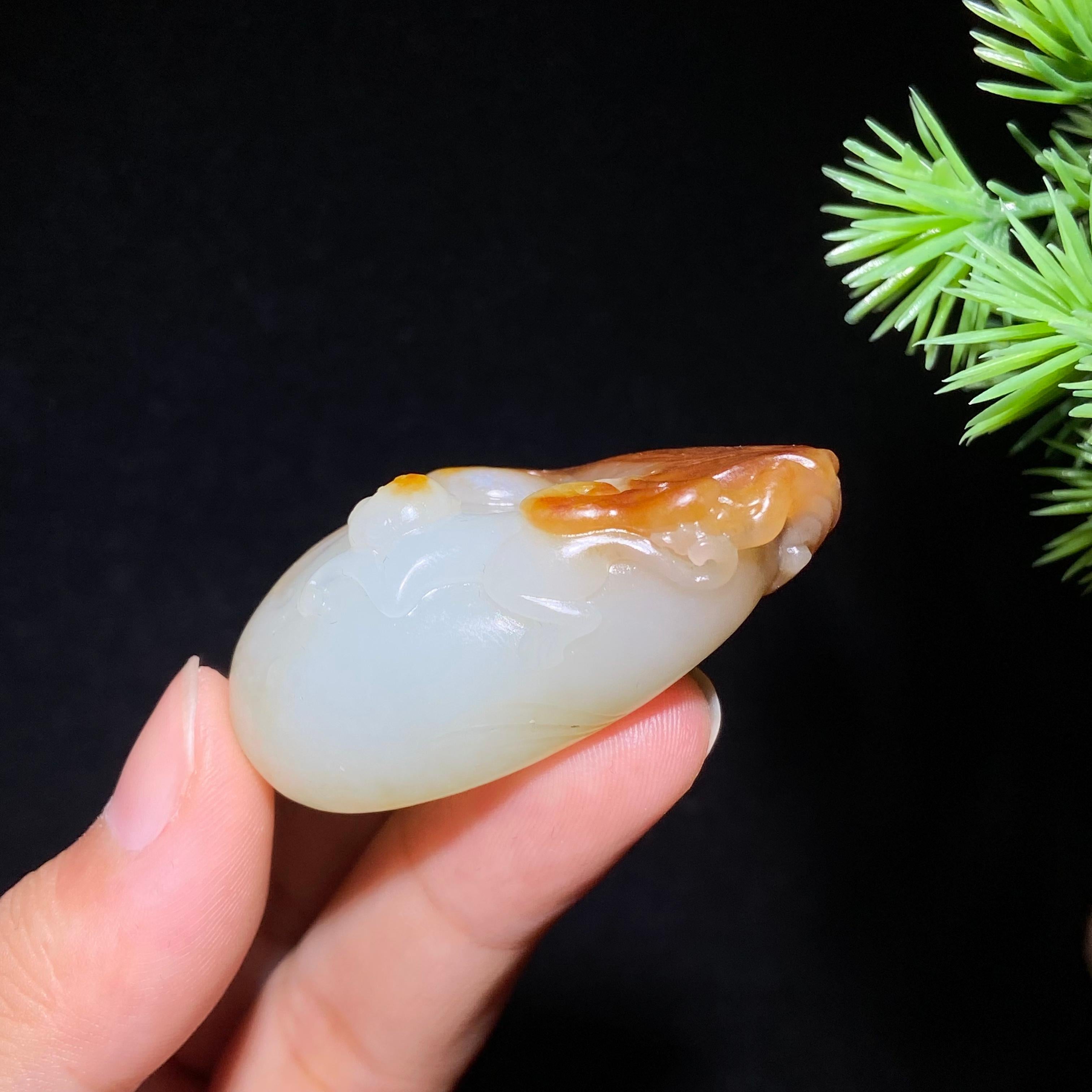 和田玉籽料一叶封侯（27.0g）