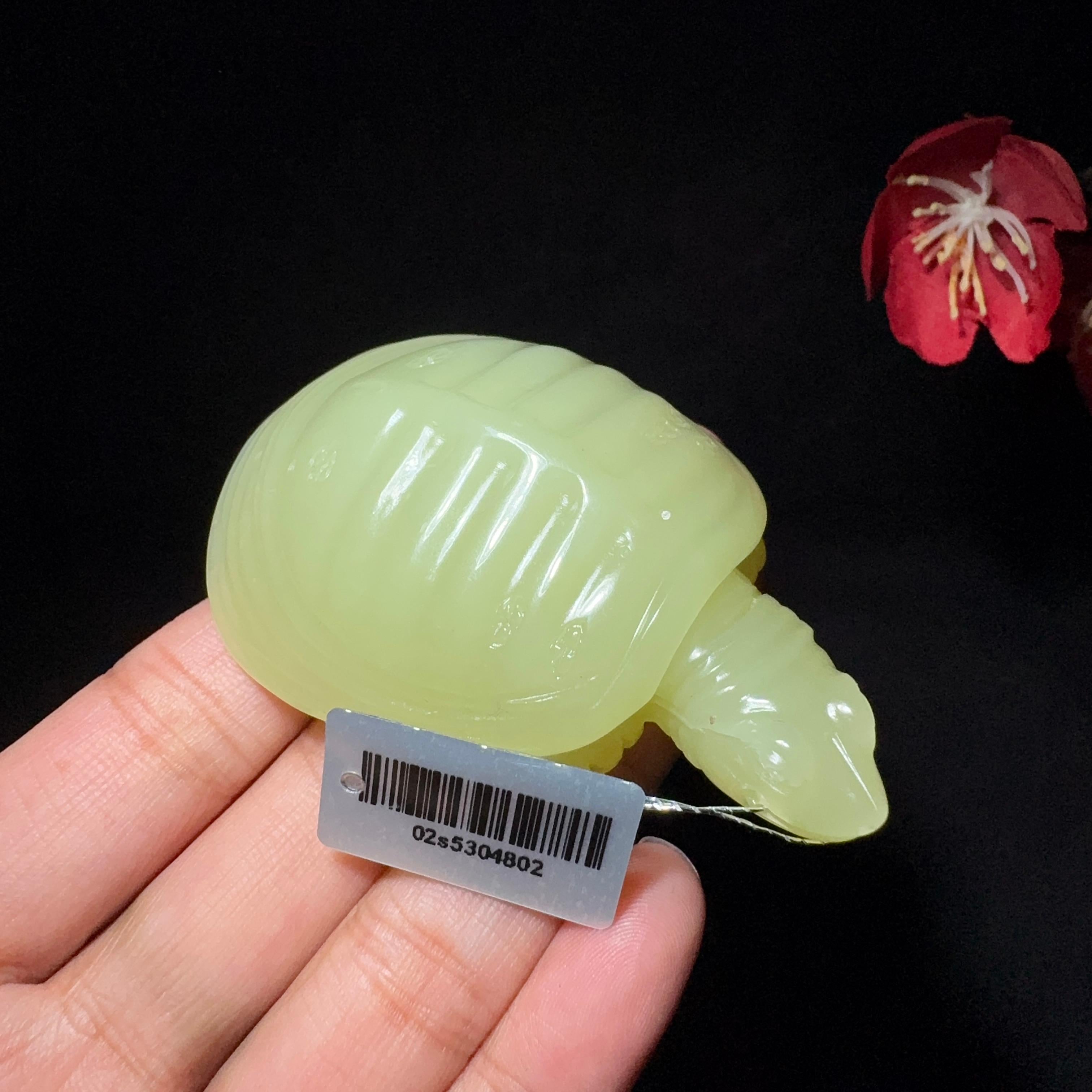 和田玉黄口龟手把件（78.7g）