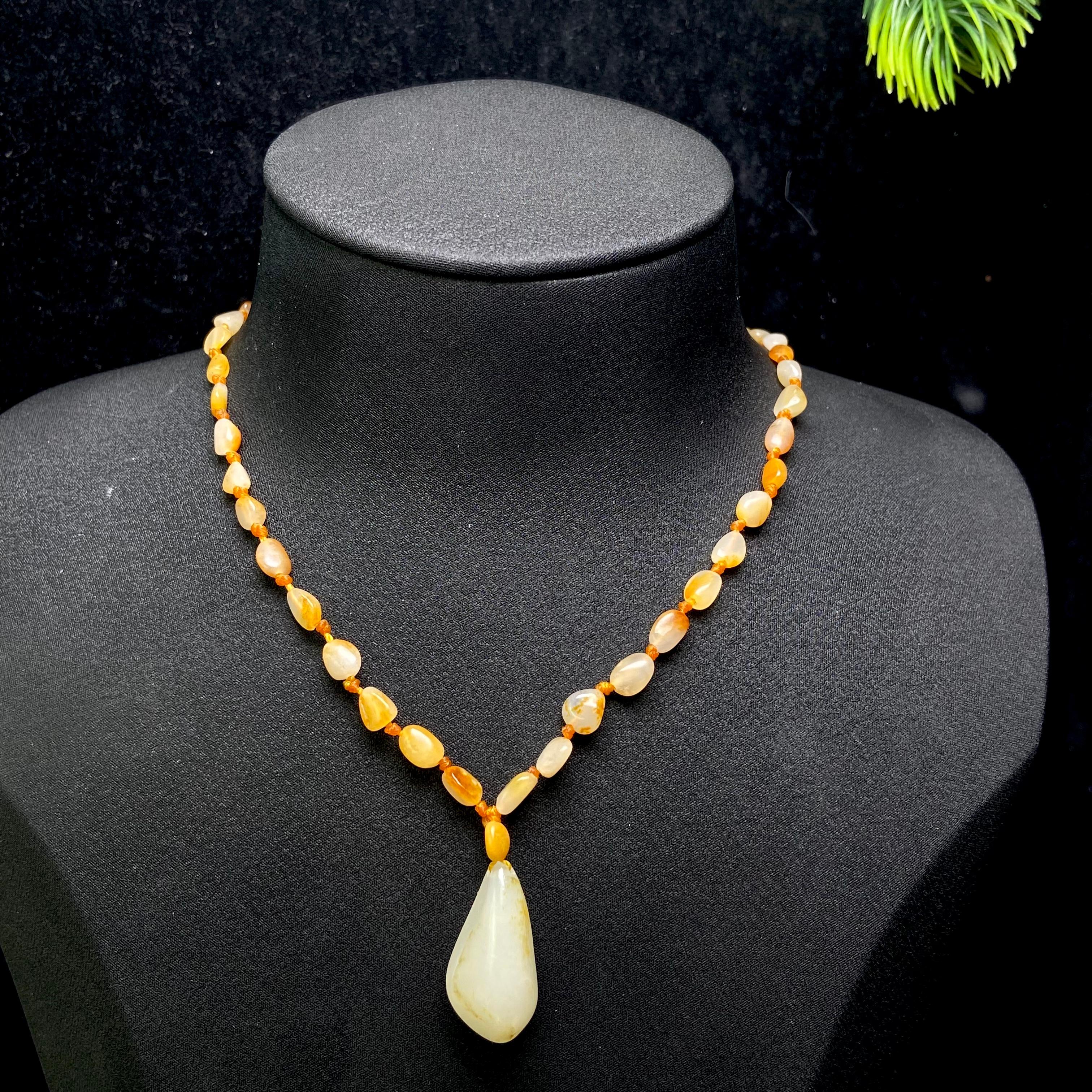 和田玉洒金皮籽料项链（16.2g）