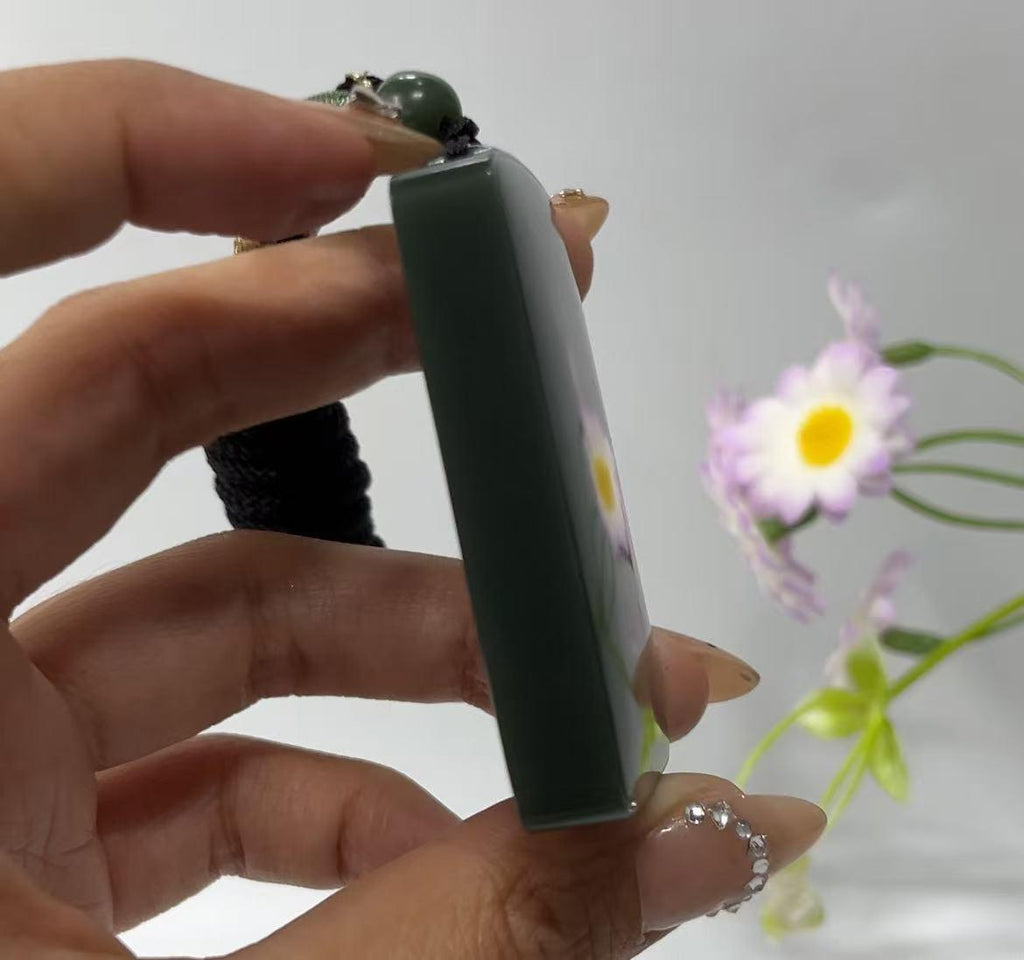 和田玉塔青平安无事牌（69.6g）