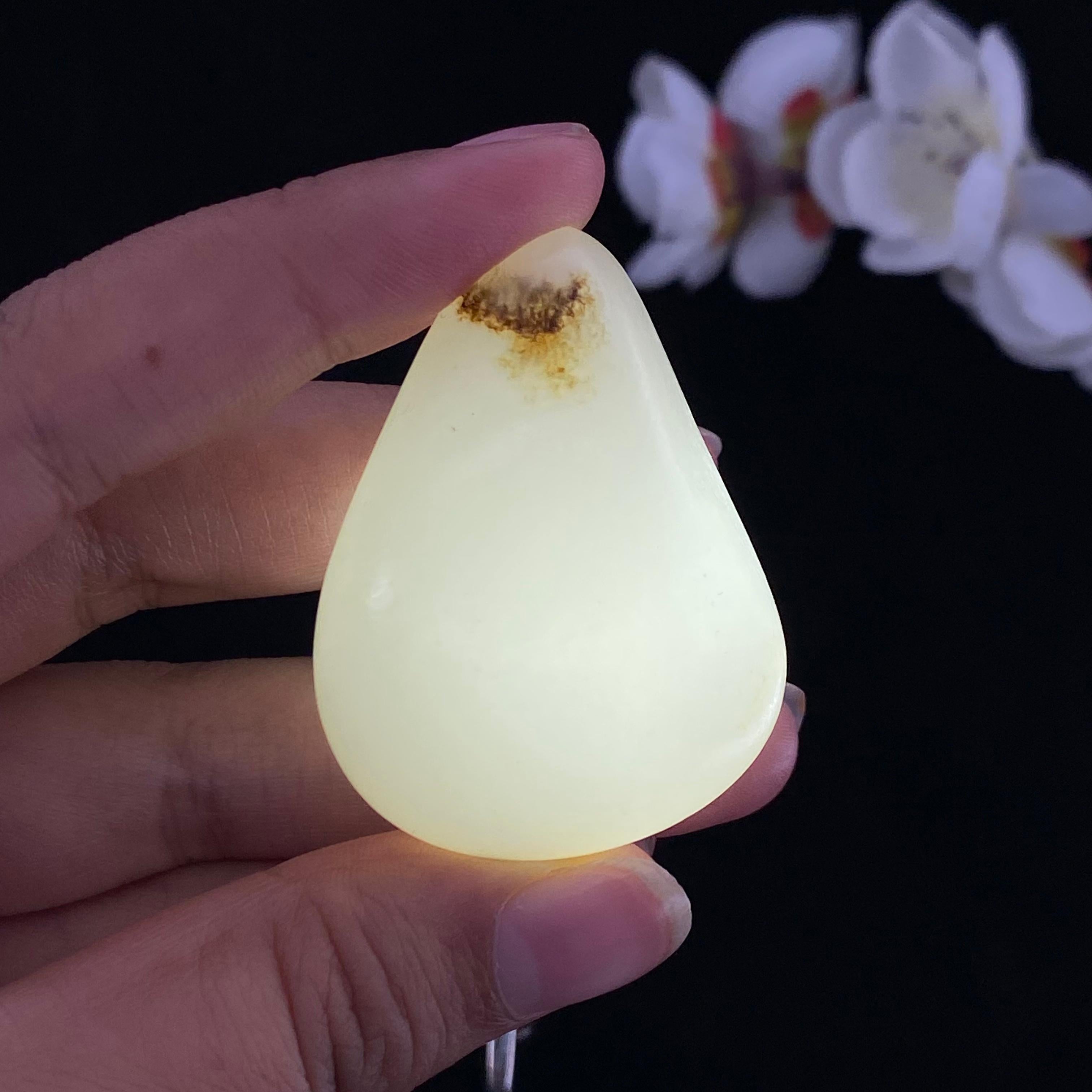 和田玉-白玉籽料原石（42g）