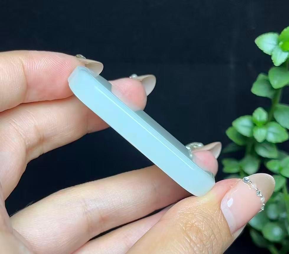 和田玉羊脂白玉平安无事牌（31.1g）