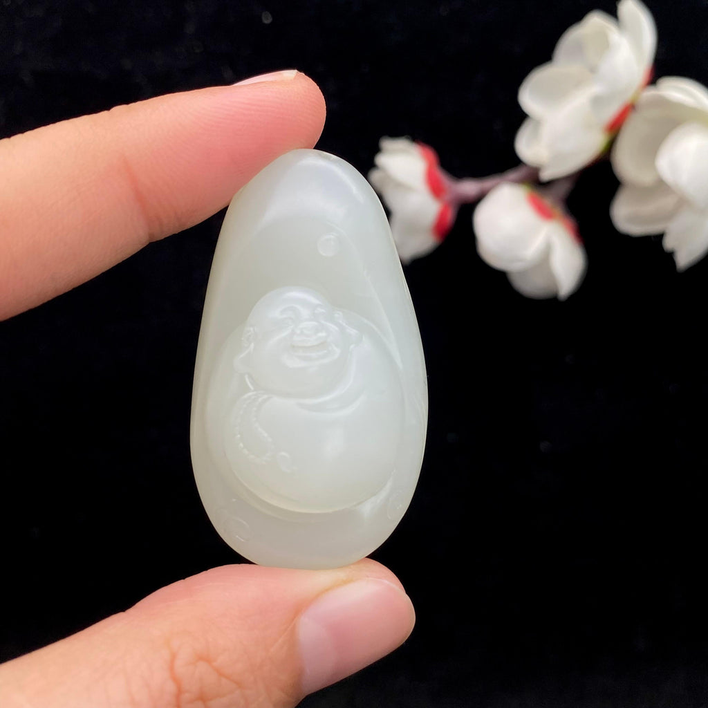 和田玉-白玉籽料【佛公】挂件（24.5g）